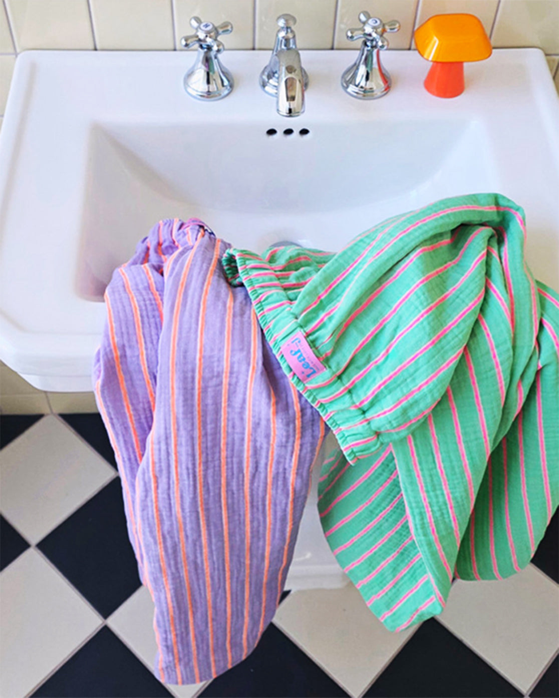 LEAF_J 3Layer Gauze ストライプ スリープパンツ