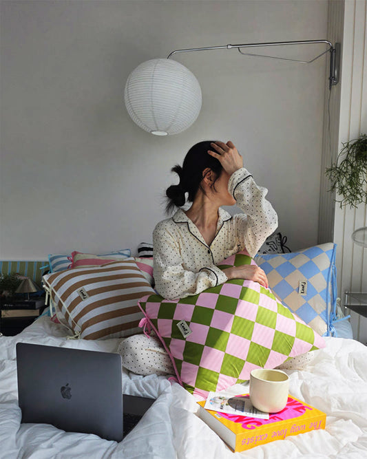 LEAF_J Cotton 100% スクエアクッションカバー