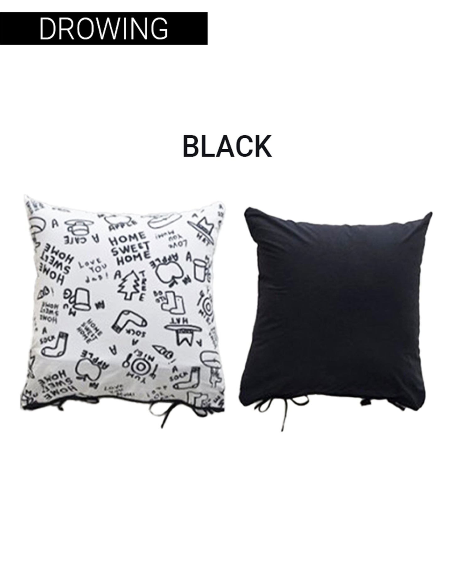 LEAF_J Cotton 100% スクエアクッションカバー