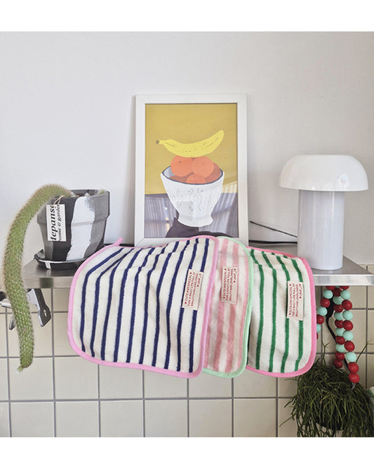LEAF_J Daily Color ストライプ ハンドタオル(コットン・吸水速乾)