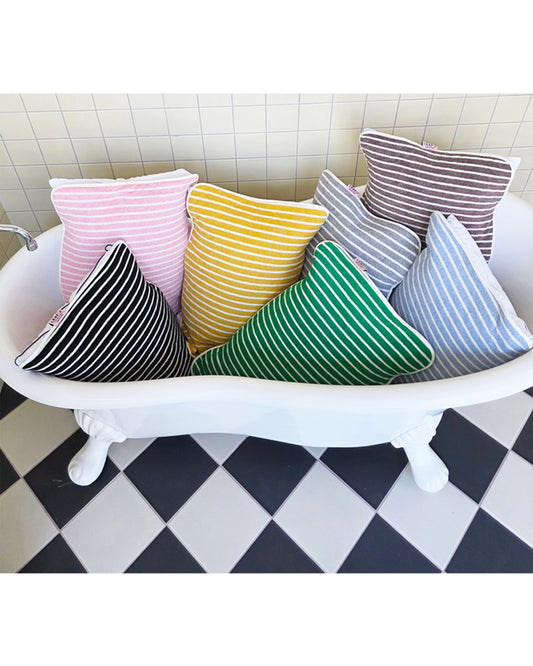 LEAF_J Terry Cotton ストライプ リラックス枕パッド(吸水・速乾・着脱簡単ゴムバンド)