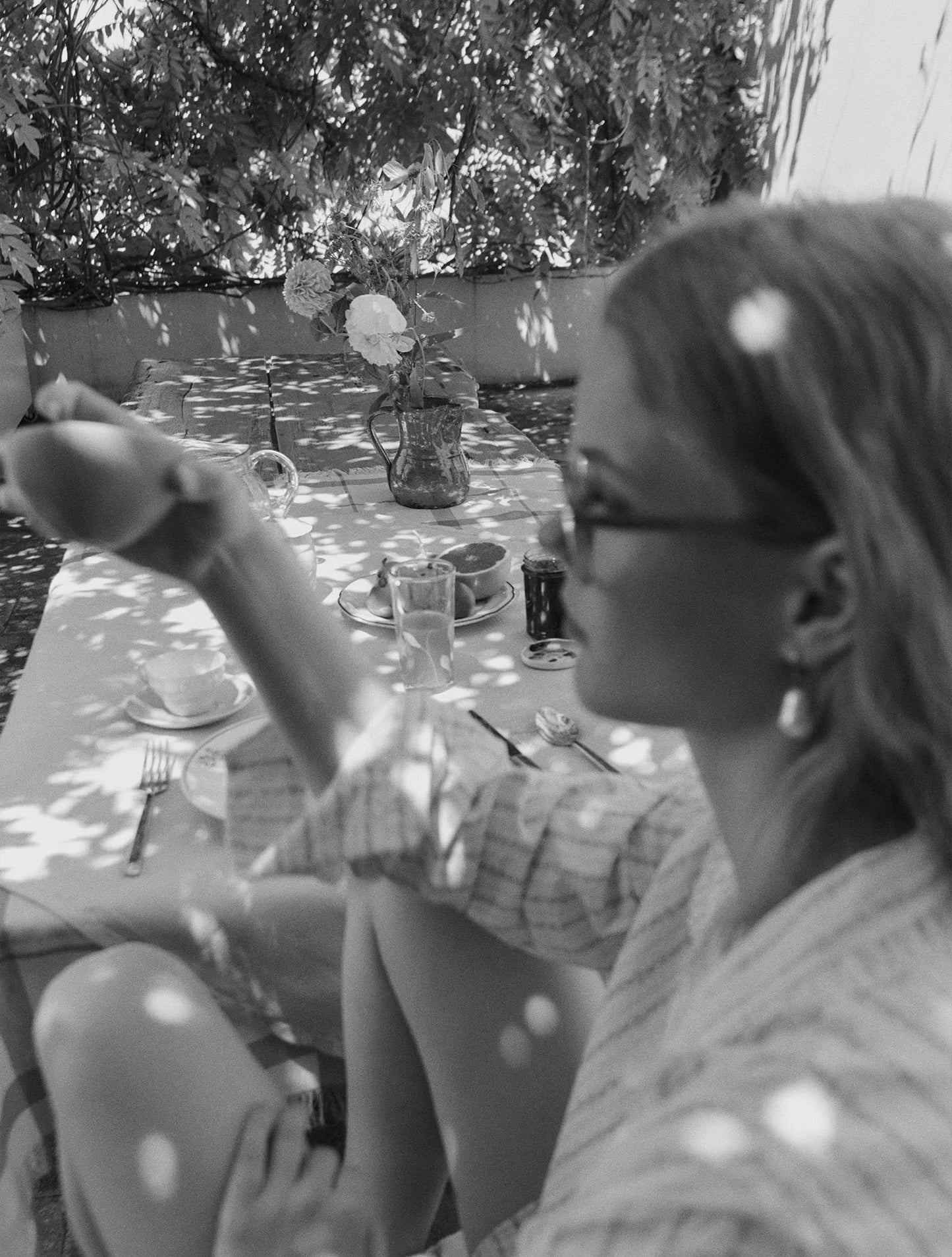 L'été de Pauline 007A Freya ロングスリーブ トップ&ショーツ セット(Cream)