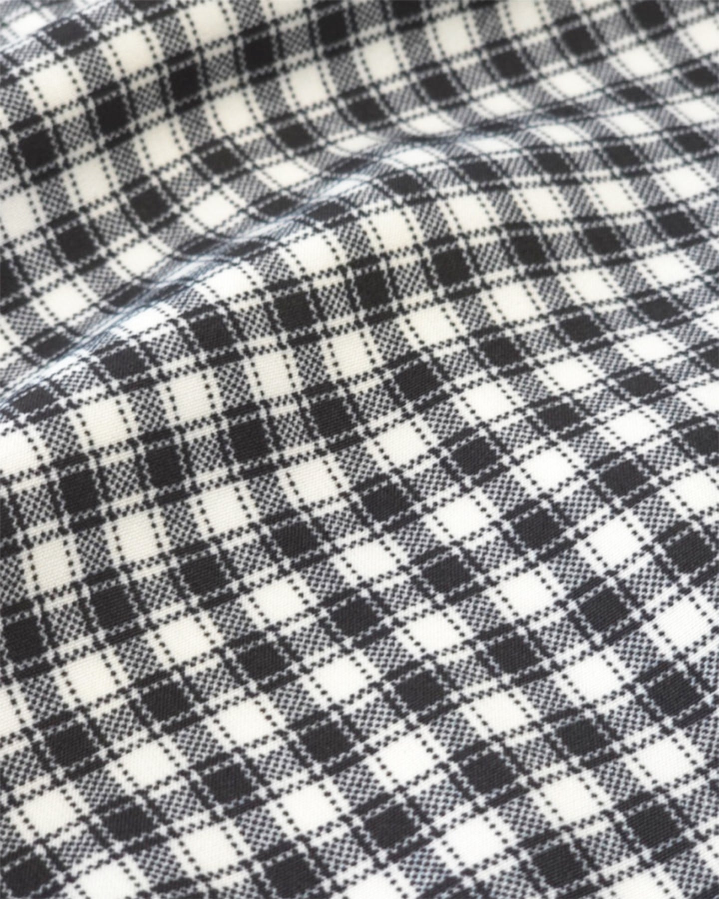 TESER K&K チェック ソフトフィット 長袖パジャマセット(Black & White / Unisex)