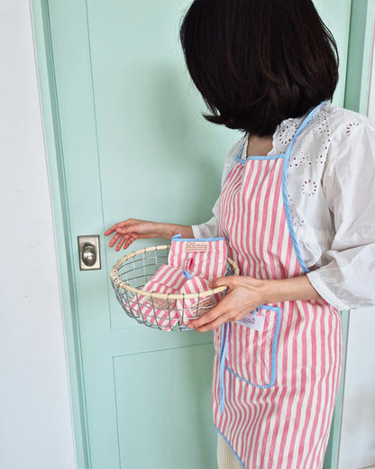 LEAF_J All Patterns デイリー スタンダードエプロン（ストライプ／チェック／ドット）