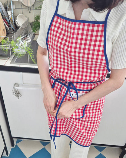 LEAF_J All Patterns デイリー スタンダードエプロン（ストライプ／チェック／ドット）