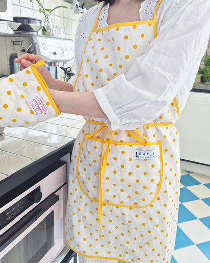 LEAF_J All Patterns デイリー スタンダードエプロン（ストライプ／チェック／ドット）