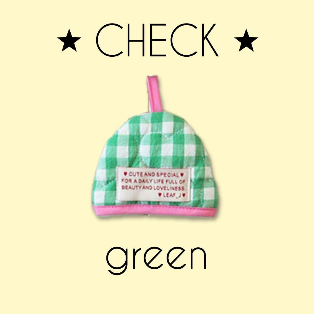 LEAF_J Heart Quilting ハーフムーン 鍋つかみ（ストライプ／チェック／ドット）