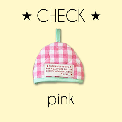 LEAF_J Heart Quilting ハーフムーン 鍋つかみ（ストライプ／チェック／ドット）