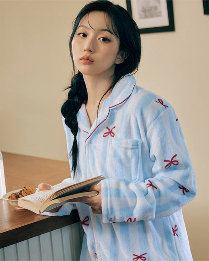 DOSSY Fluffy Bownie ロングスリーブ パジャマセット 3color（ユニセックス）