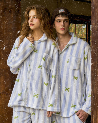 DOSSY Fluffy Bownie ロングスリーブ パジャマセット 3color（ユニセックス）