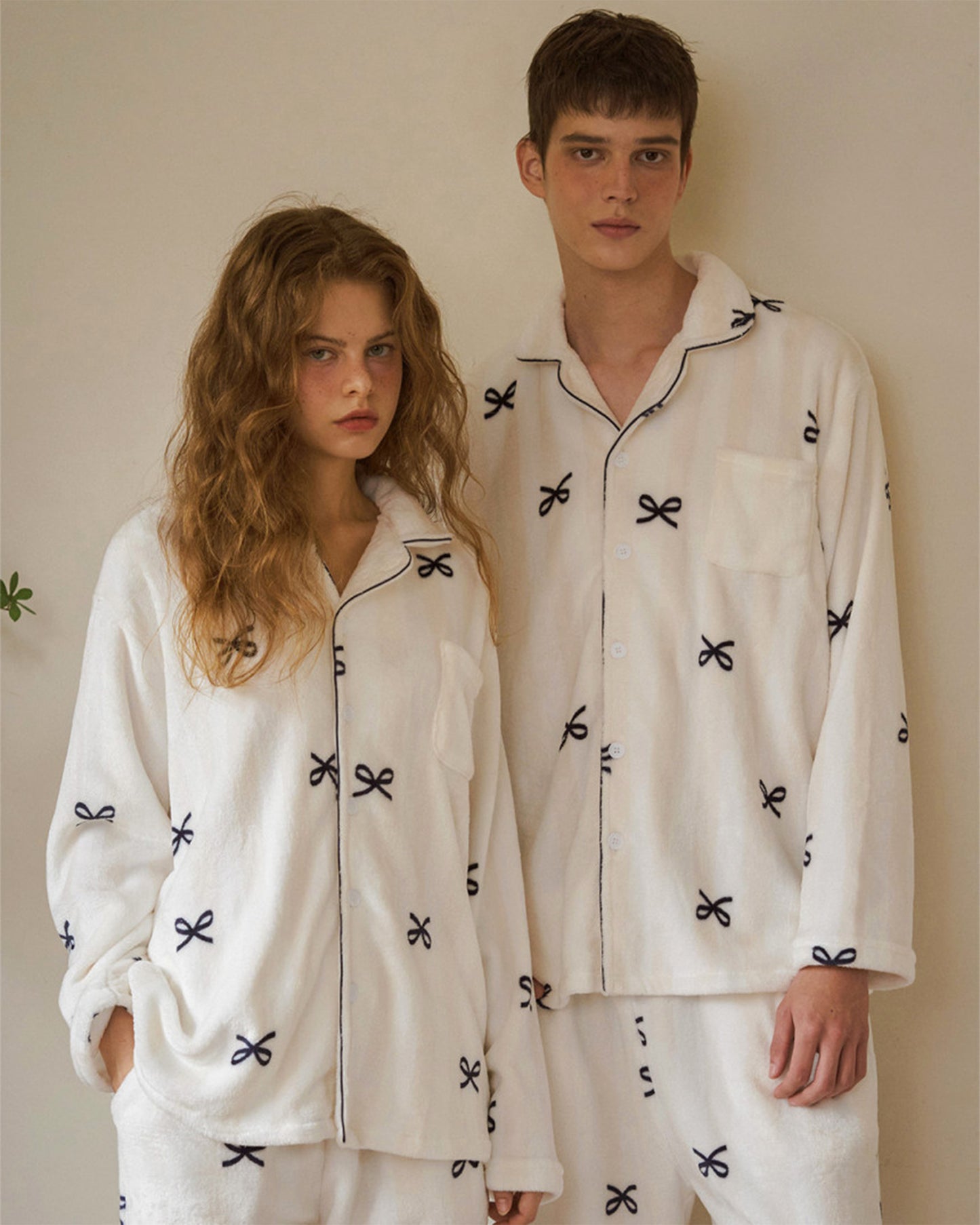 DOSSY Fluffy Bownie ロングスリーブ パジャマセット 3color（ユニセックス）