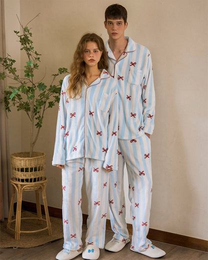 DOSSY Fluffy Bownie ロングスリーブ パジャマセット 3color（ユニセックス）