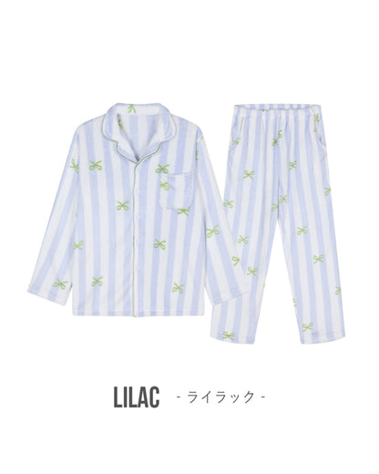 DOSSY Fluffy Bownie ロングスリーブ パジャマセット 3color（ユニセックス）