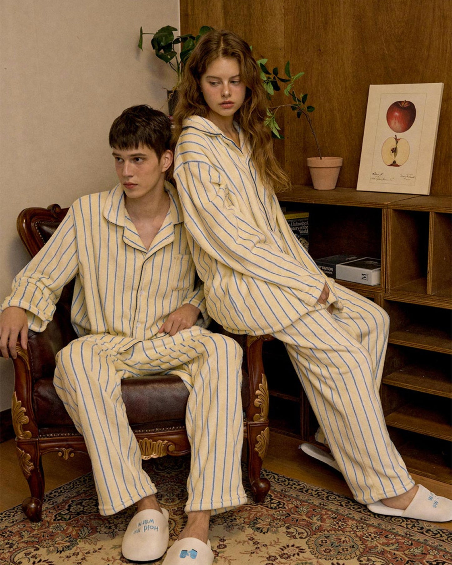 DOSSY Fluffy Creamy ロングスリーブ パジャマセット 3color（ユニセックス）