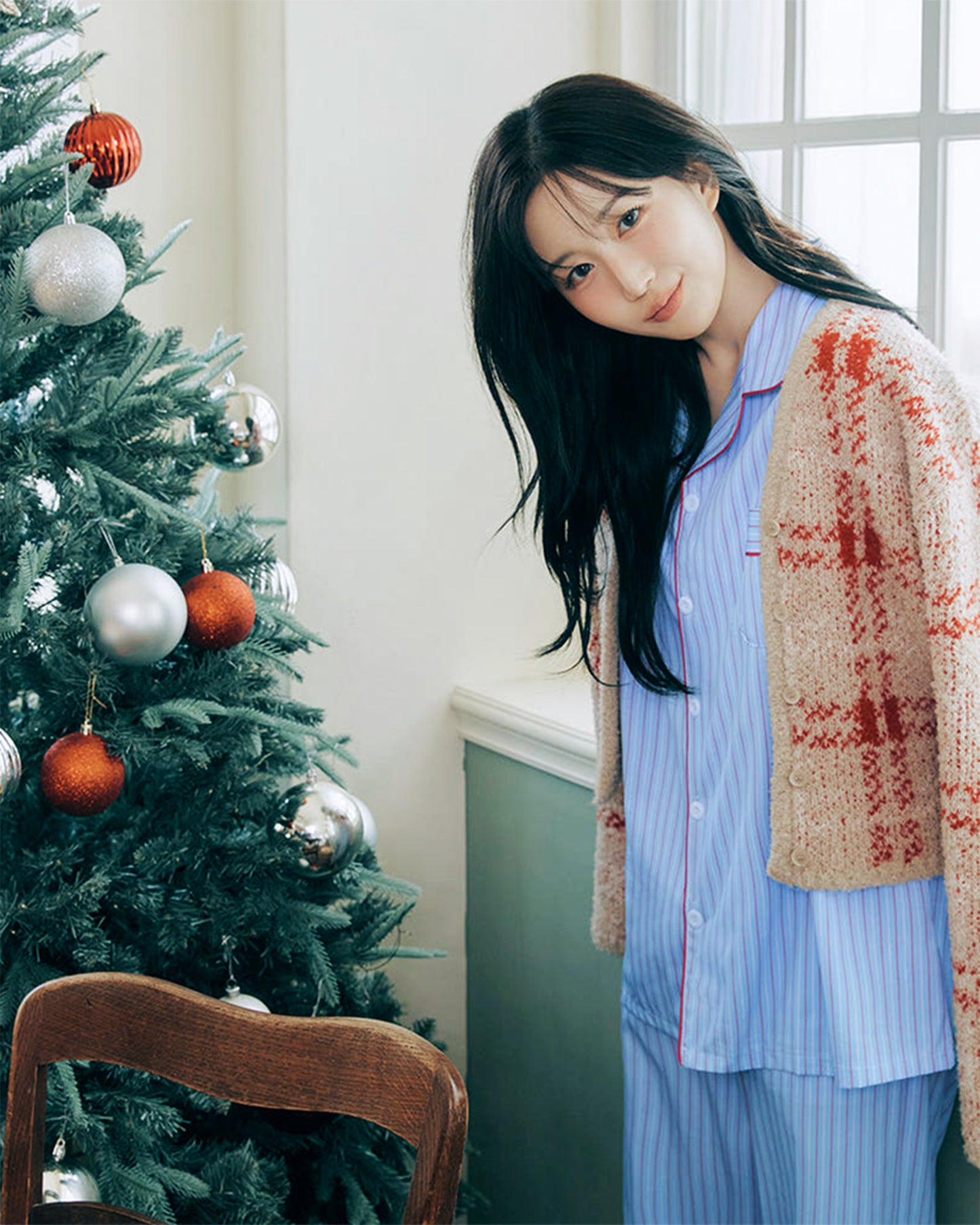 DOSSY Silkfit Chloe ロングスリーブ パジャマセット（ユニセックス）