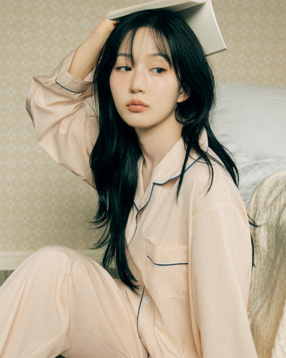 DOSSY Silkfit Clean ロングスリーブ パジャマセット 8color（ユニセックス）