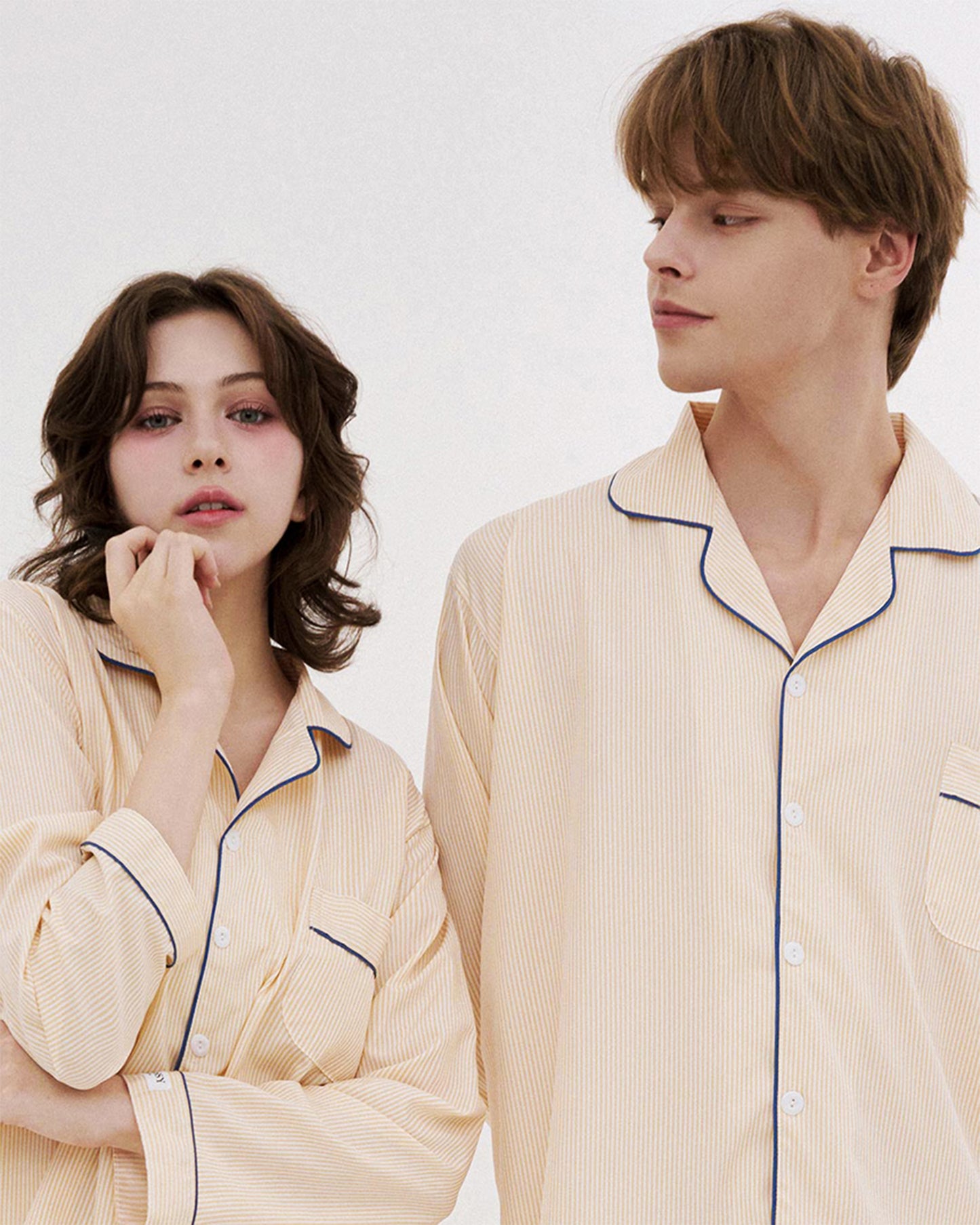 DOSSY Silkfit Clean ロングスリーブ パジャマセット 8color（ユニセックス）