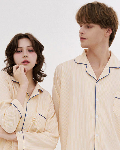 DOSSY Silkfit Clean ロングスリーブ パジャマセット 8color（ユニセックス）