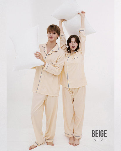 DOSSY Silkfit Clean ロングスリーブ パジャマセット 8color（ユニセックス）