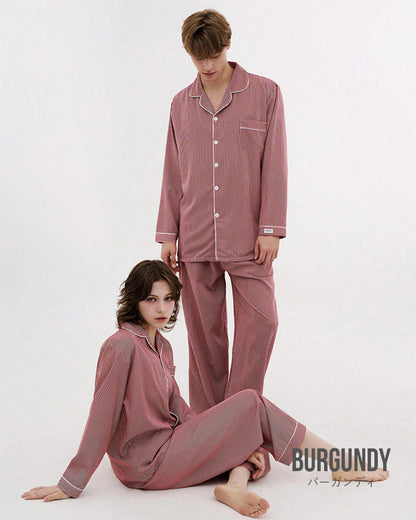 DOSSY Silkfit Clean ロングスリーブ パジャマセット 8color（ユニセックス）