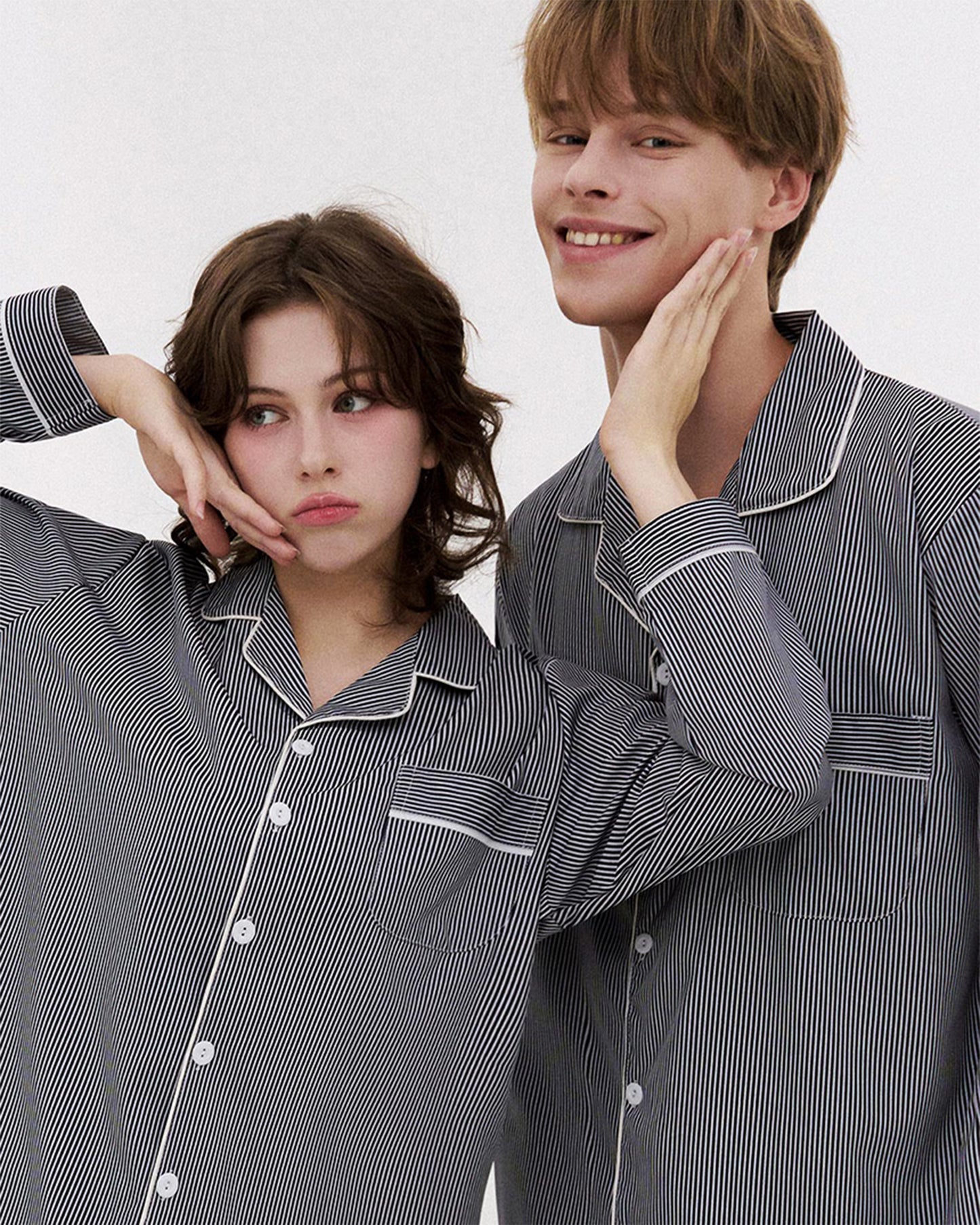 DOSSY Silkfit Clean ロングスリーブ パジャマセット 8color（ユニセックス）