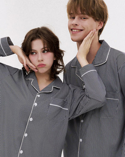 DOSSY Silkfit Clean ロングスリーブ パジャマセット 8color（ユニセックス）