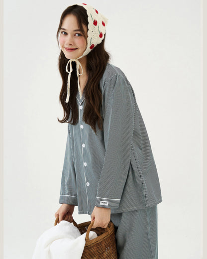 DOSSY Silkfit Clean ロングスリーブ パジャマセット 8color（ユニセックス）