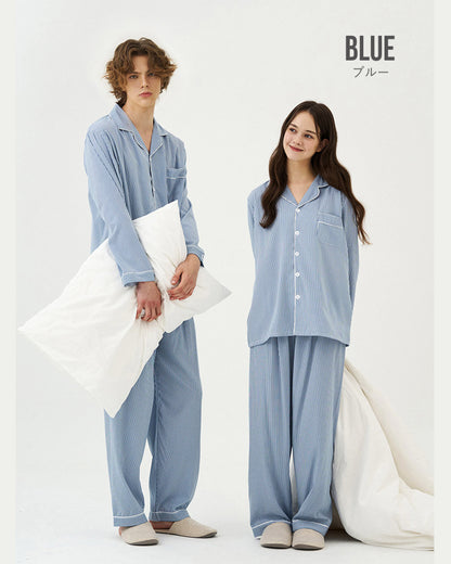 DOSSY Silkfit Clean ロングスリーブ パジャマセット 8color（ユニセックス）