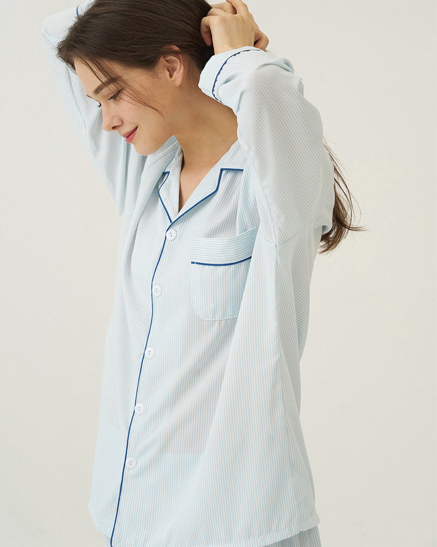 DOSSY Silkfit Clean ロングスリーブ パジャマセット 8color（ユニセックス）