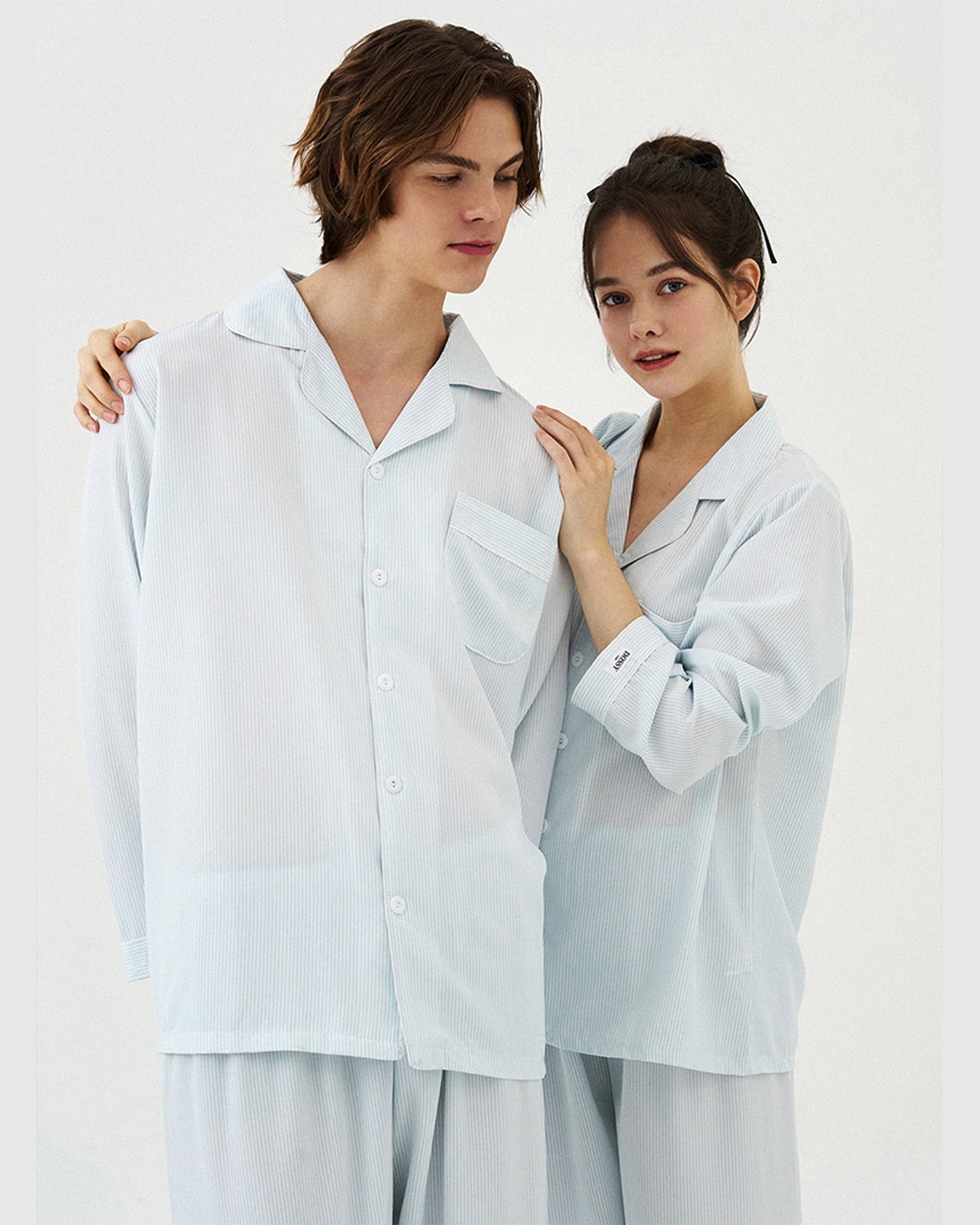 DOSSY Silkfit Clean ロングスリーブ パジャマセット 8color（ユニセックス）