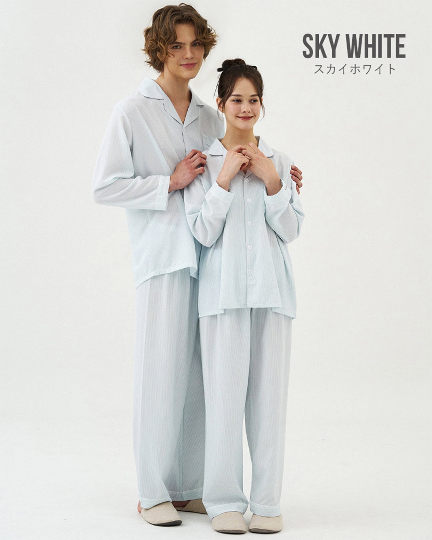 DOSSY Silkfit Clean ロングスリーブ パジャマセット 8color（ユニセックス）