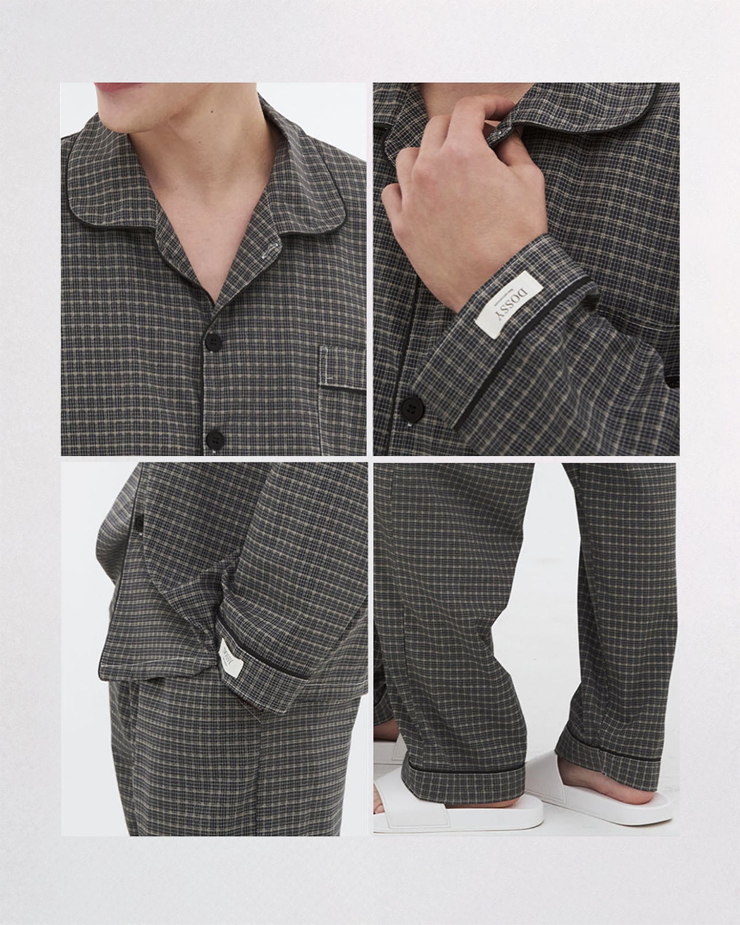 DOSSY Silkfit Dust ロングスリーブ パジャマセット（ユニセックス）