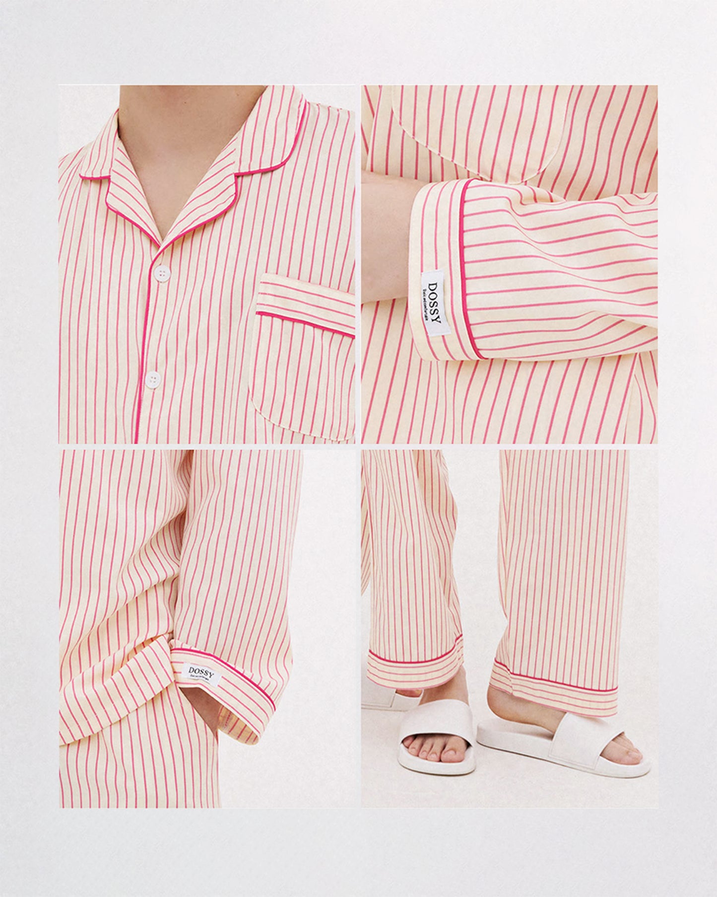 DOSSY Silkfit Lovesome ロングスリーブ パジャマセット（ユニセックス）