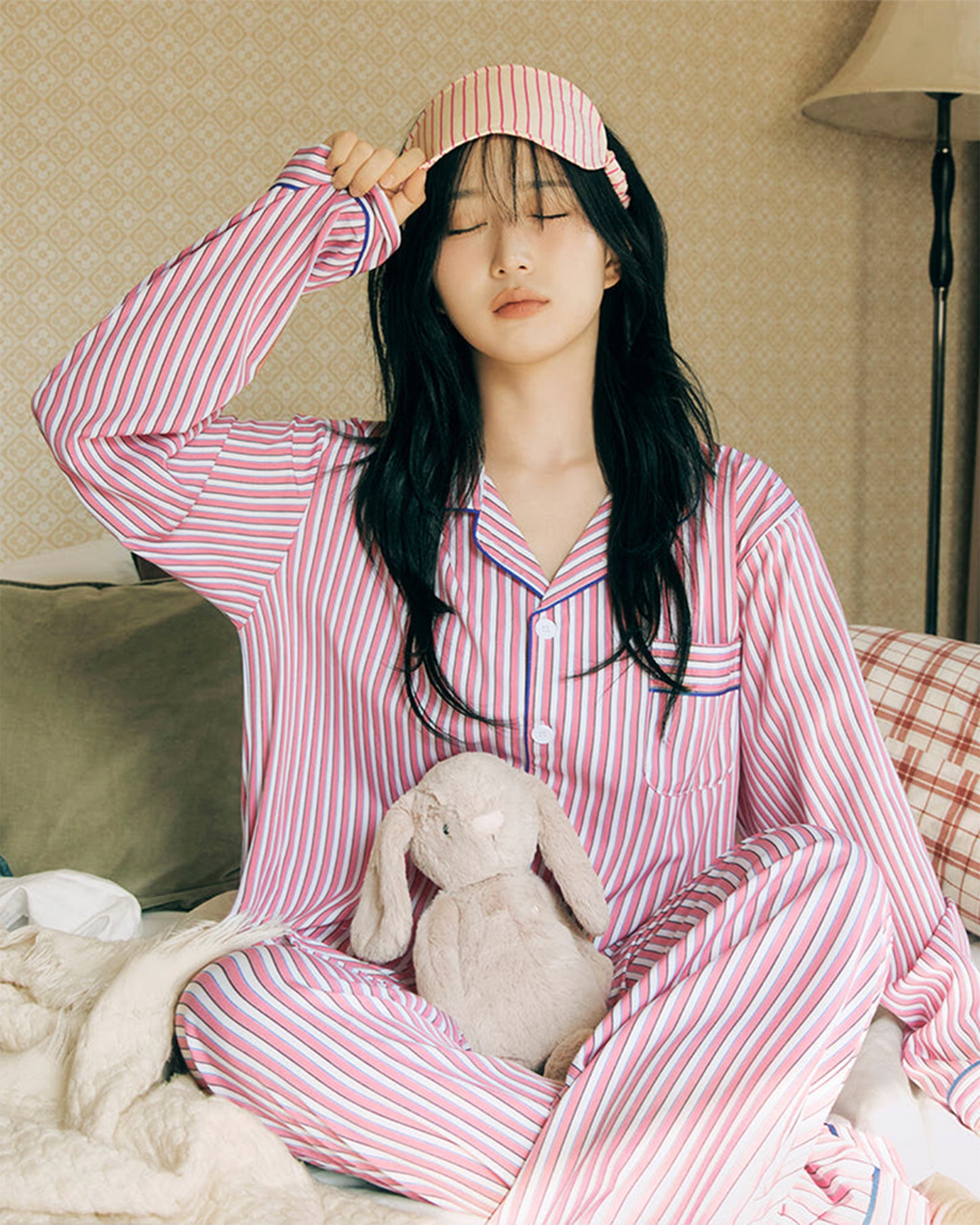 DOSSY Silkfit Peony ロングスリーブ パジャマセット（ユニセックス）