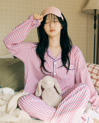 DOSSY Silkfit Peony ロングスリーブ パジャマセット（ユニセックス）