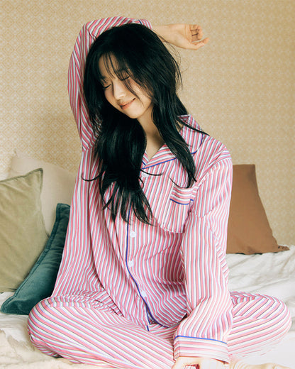 DOSSY Silkfit Peony ロングスリーブ パジャマセット（ユニセックス）