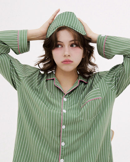 DOSSY Silkfit Wednesday ロングスリーブ パジャマセット（ユニセックス）