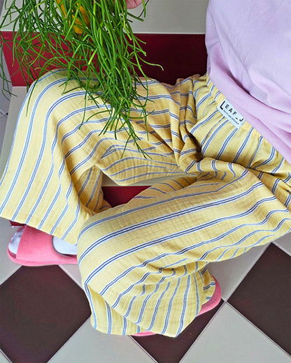 LEAF_J 3Layer Gauze ストライプ スリープパンツ