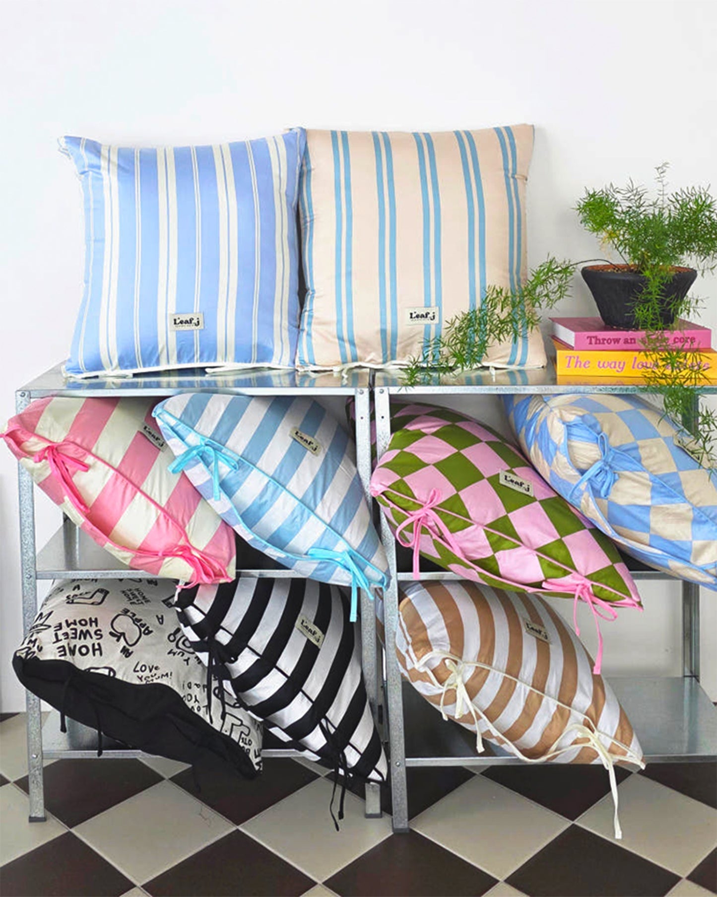 LEAF_J Cotton 100% スクエアクッションカバー