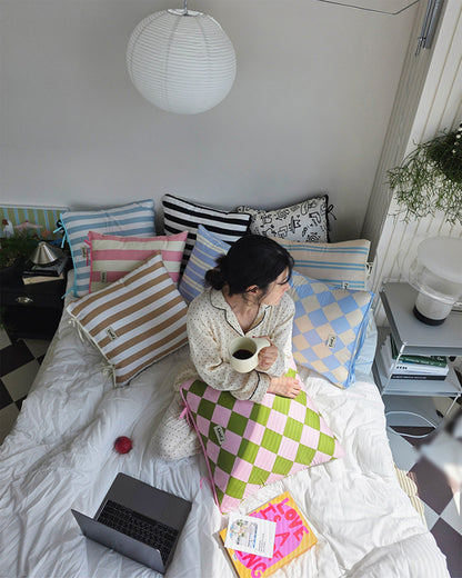 LEAF_J Cotton 100% スクエアクッションカバー