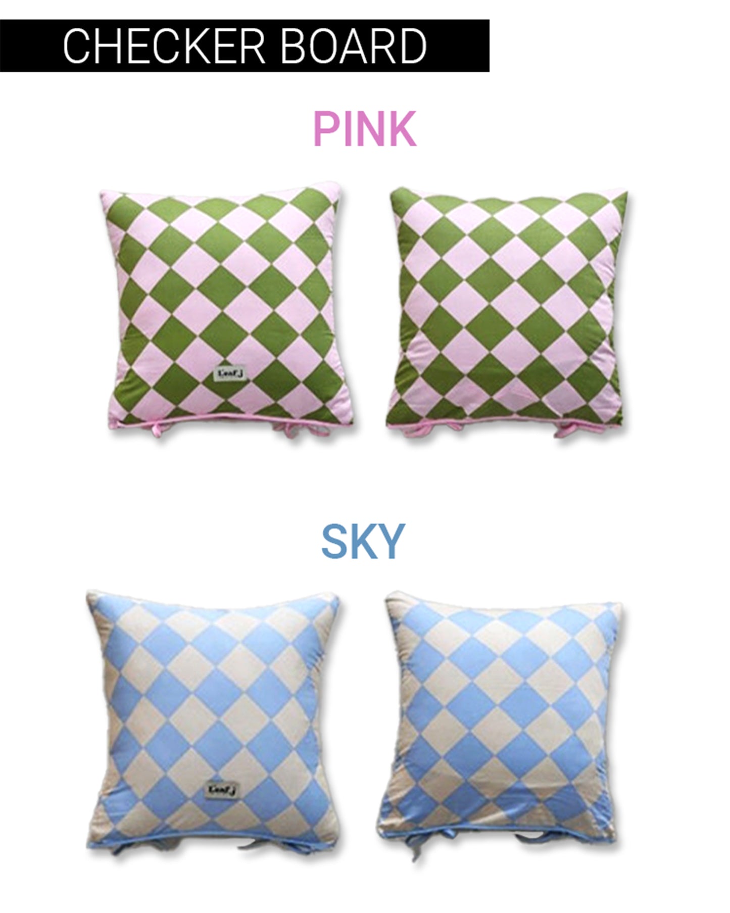 LEAF_J Cotton 100% スクエアクッションカバー