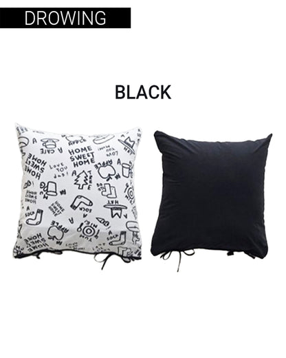 LEAF_J Cotton 100% スクエアクッションカバー