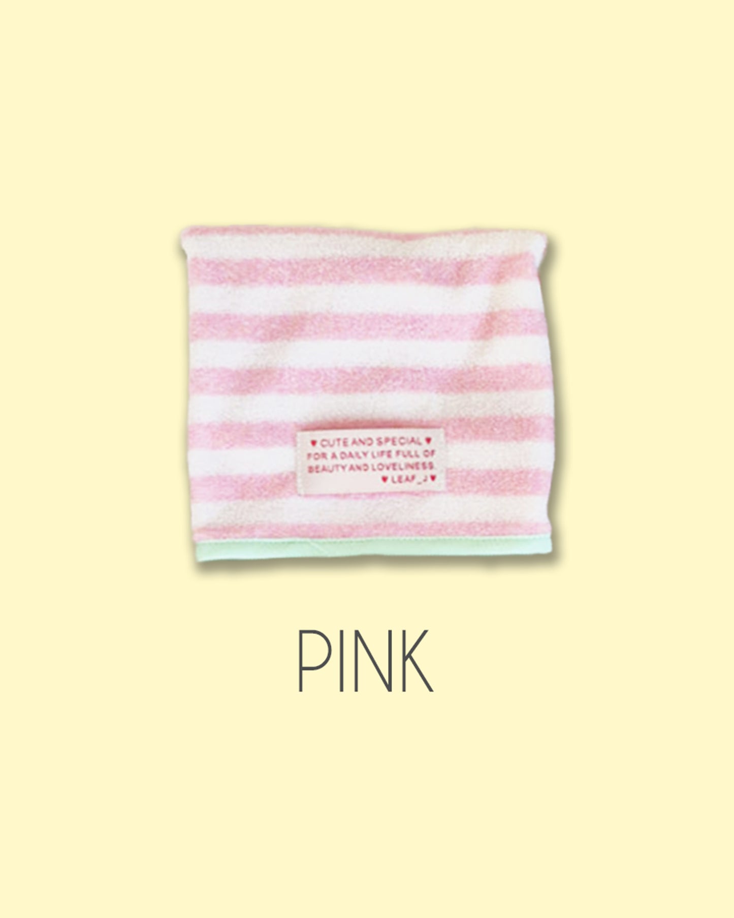 LEAF_J Daily Color ストライプ ハンドタオル（コットン・吸水速乾）