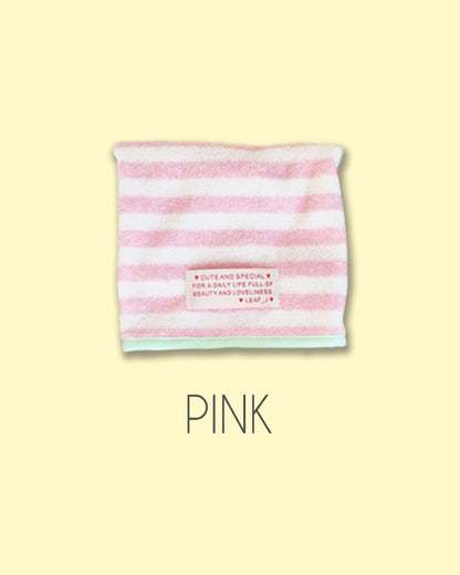 LEAF_J Daily Color ストライプ ハンドタオル（コットン・吸水速乾）