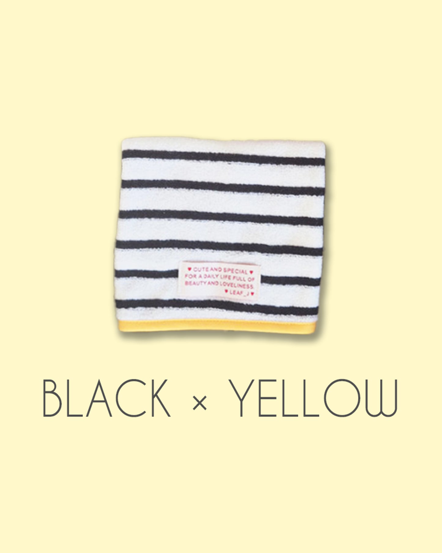 LEAF_J Daily Color ストライプ ハンドタオル（コットン・吸水速乾）