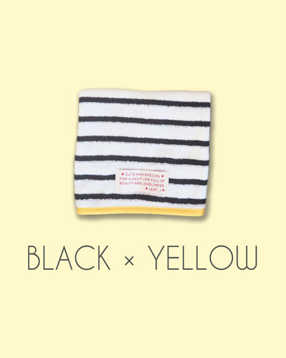 LEAF_J Daily Color ストライプ ハンドタオル（コットン・吸水速乾）