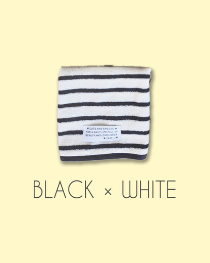 LEAF_J Daily Color ストライプ ハンドタオル（コットン・吸水速乾）