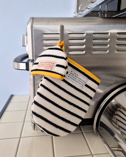 LEAF_J Terry Cotton ストライプ ハーフムーン鍋つかみ