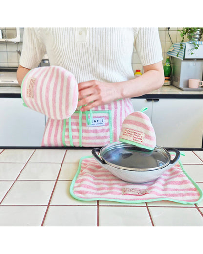 LEAF_J Terry Cotton ストライプ キッチンミトン（厚手オーブン手袋）