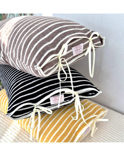 LEAF_J Terry Cotton ストライプ 筒型枕カバー（ファスナーレス・吸水速乾）